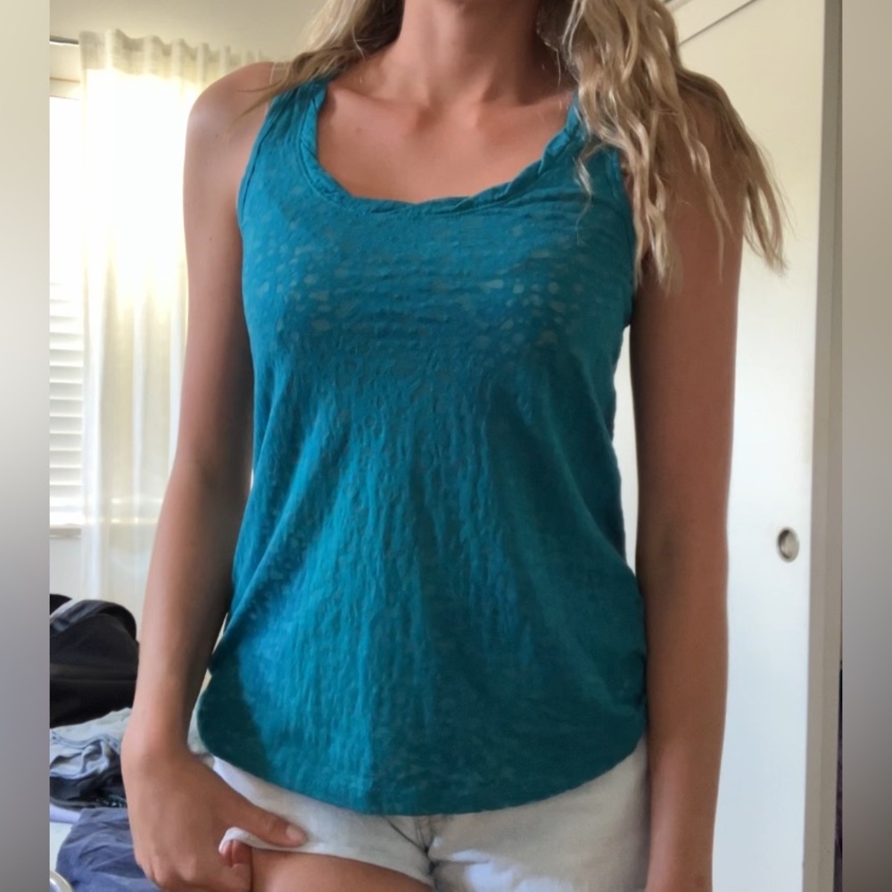 Teal Sleeveless Women's Top